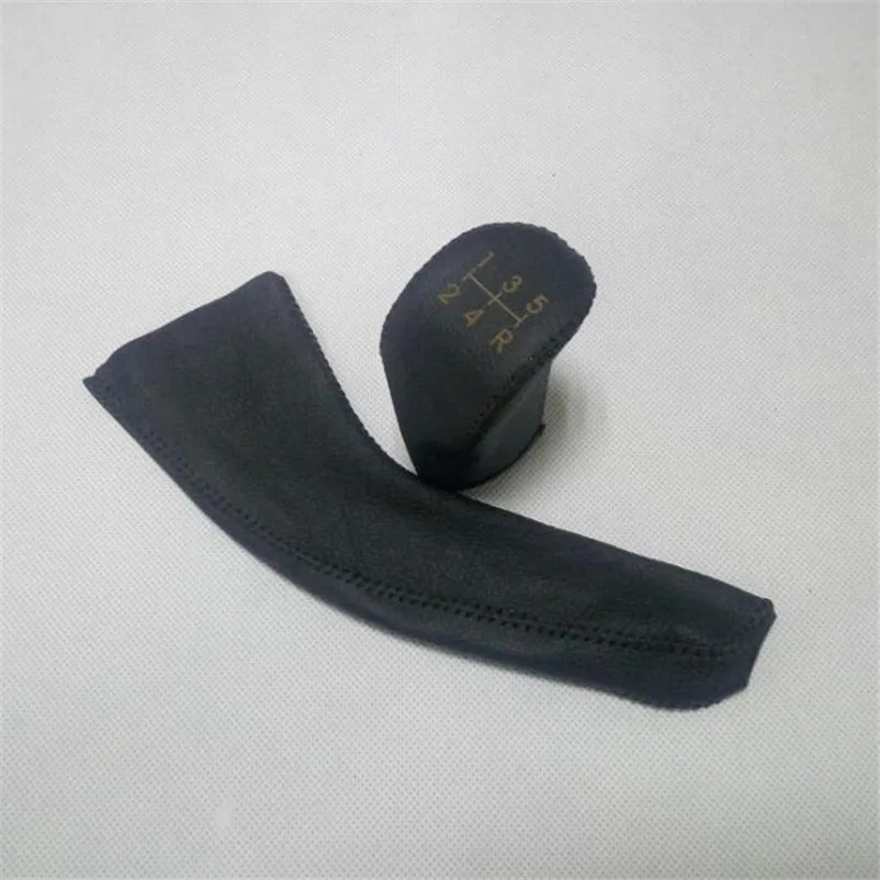 MT black thread 2pcs Автомобильный специальный сшитый вручную чехол из натуральной кожи, ручка переключения передач, чехол для Mitsubishi ASX Outlander Pajero - Название цвета: MT black thread 2pcs