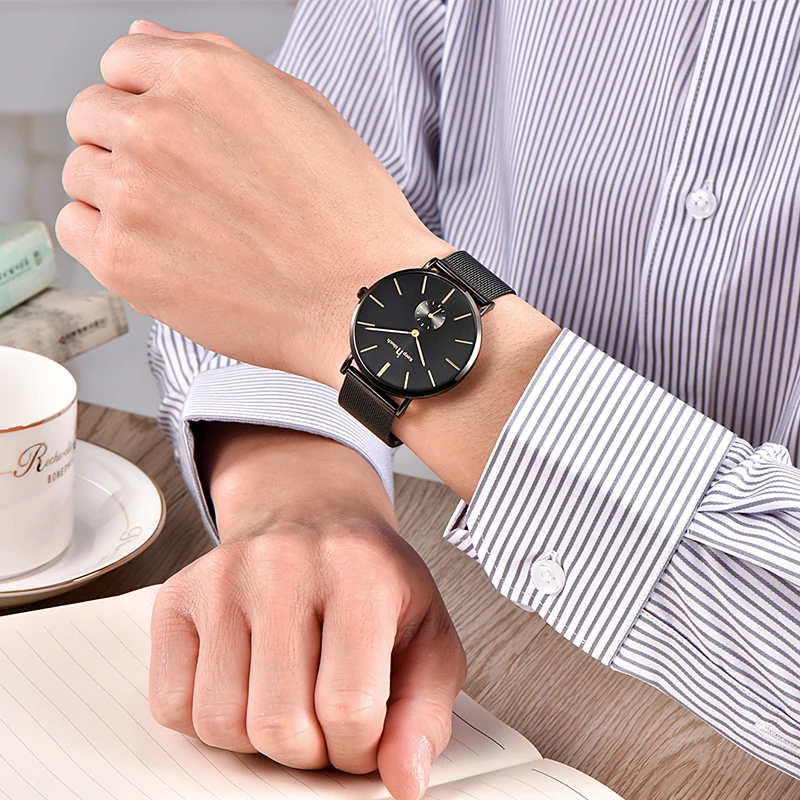 Мужские Простые часы Keep In Touch мужские ультратонкие кварцевые с двойным