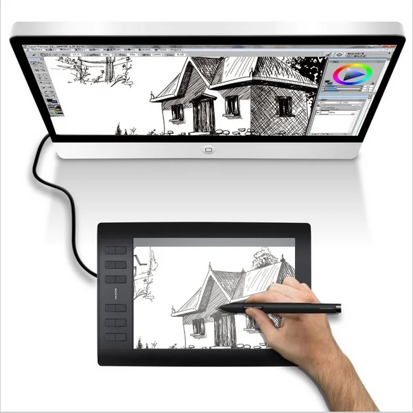 HUION Новый 1060 плюс Графика Планшеты рисунок профессиональные Подпись обновленная