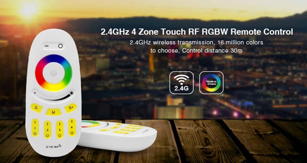Milight FUT096 2,4G гамма RGBW Управление; светодиодный 4 зоны РФ дистанционного Управление Ми light Touch Беспроводной РФ дистанционного Управление;