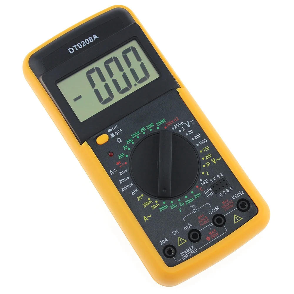 DSHA DT9208A портативный цифровой мультиметр AC/DC Напряжение Ток Сопротивление емкостный Вольтметр Амперметр мульти тестер LC