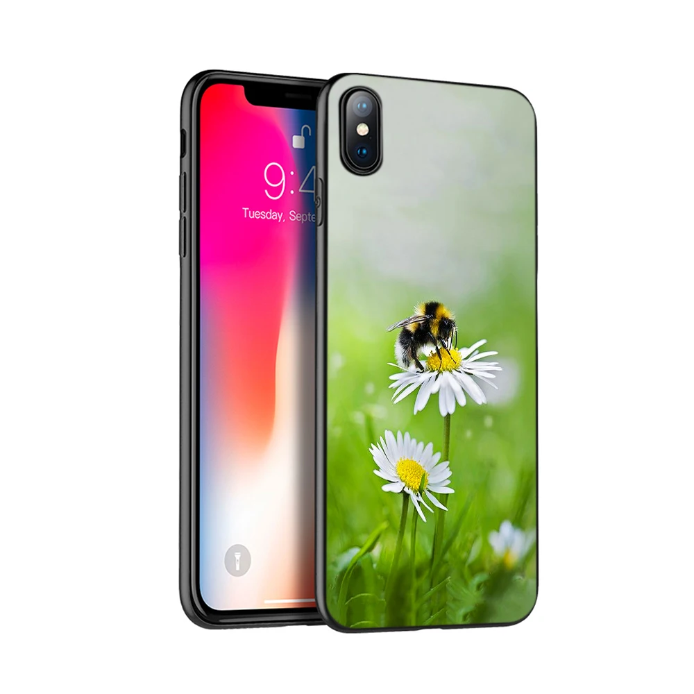 Черный чехол из термополиуретана для iphone 5 6 6s 7 8 plus x 10 XR XS 11 pro MAX с изображением