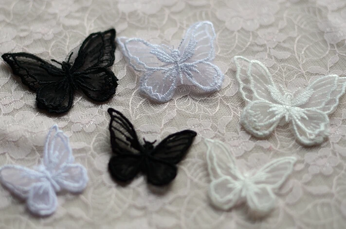 10 шт./лот милый прозрачный цветок из органзы цветочный кружевной патч