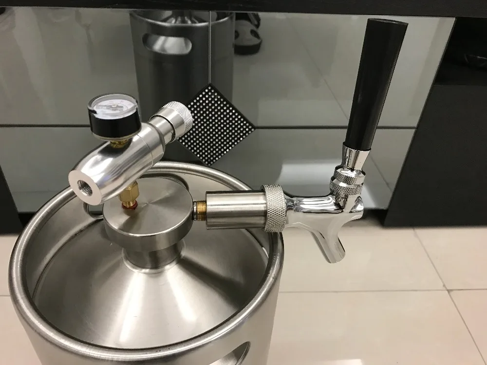 Homebrew 5L мини бочонок 304 нержавеющий пивной Ворчун + копье с краном кран СО2 инжектор