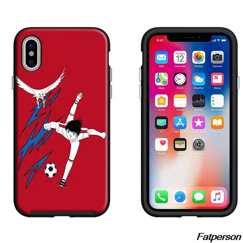 Captain Tsubasa черный мягкий силиконовый чехол для телефона из ТПУ Apple iPhone 7 7plus X 8 8plus 6s