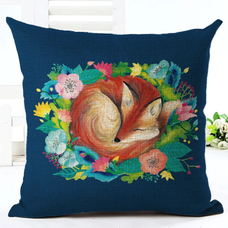 2016 мультяшный стиль животные коллажи принт домашний декор подушка для кровати