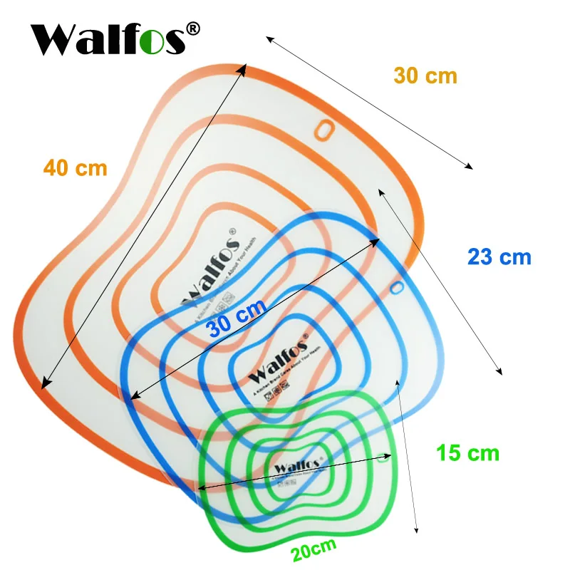 3 sizes WALFOS Нескользящая Гибкая кухонная доска разделочный блок для мяса овощей разделочная доска для фруктов инструмент для приготовления пищи гаджет кухонные аксессуары - Цвет: 3 sizes