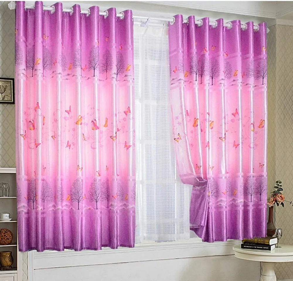 Бесплатная доставка 2 метра высокий розовый Бабочка занавес ткань законченная