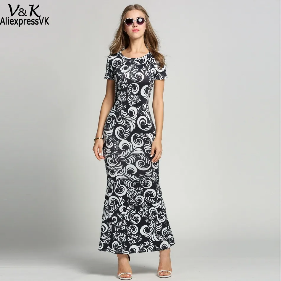 Женщины 2016 Весна Лето Элегантный Винтажный Печати Pinup Коротким Рукавом