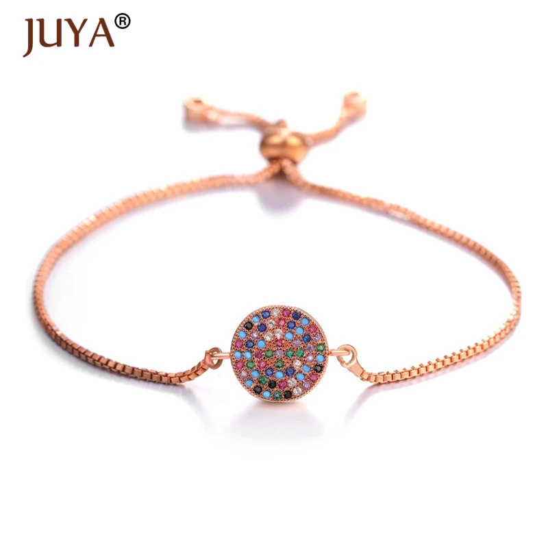 Rose gold copper zircon bracelet femme latest design 10 styles fashion charms evil eye bracelets for men women armband pulsera - Окраска металла: Rose gold