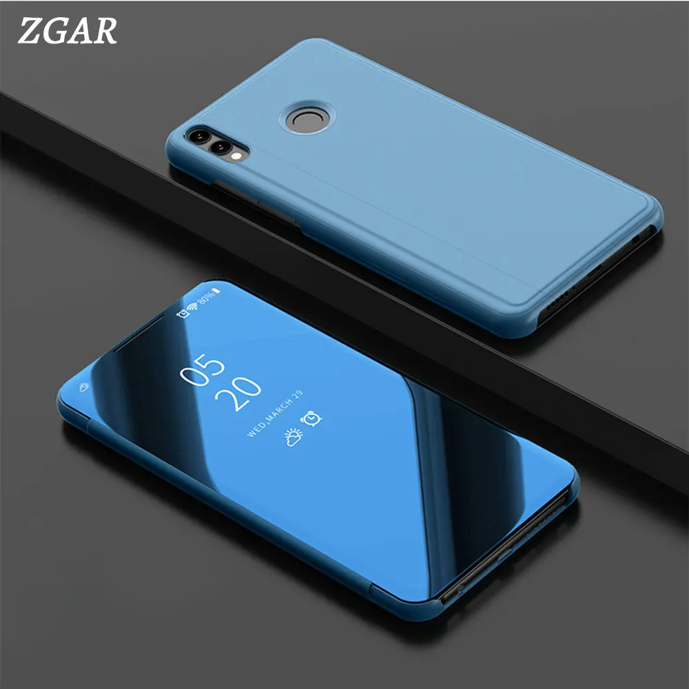 Зеркальный чехол для Huawei Honor 8X Max Honor8X прозрачные умные Чехлы ZGAR чехлы телефонов