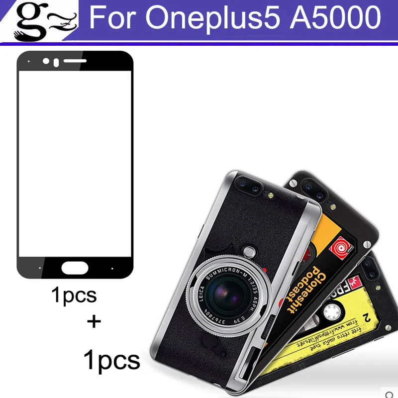 5 &quot1 шт для OnePlus A5000 Чехол Жесткий задней панели телефона + 1 полный экран защитное