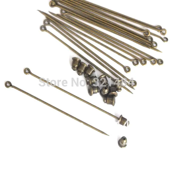 wholesale 200piece/lot 60mm antique bronze sharp tip eye pin with stopper brooch safety pins