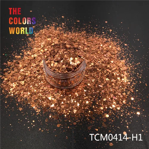 TCT-193 Шестигранная форма металлический обычный цвет лак для ногтей для дизайна ногтей DIY Украшение для тела макияж FacePainting Руководство DIY - Цвет: TCM0414-H1   50g