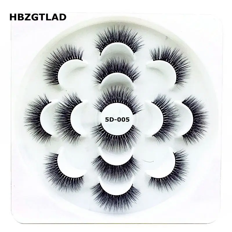 Hbzgtlad новые 1/7 пар искусственный 5D норки ресницы натуральные длинные накладные ресницы драматический объем Накладные ресницы макияж удлинение ресниц