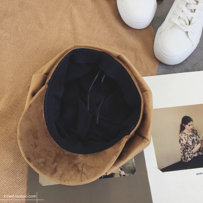 Бархатная шляпа с козырьком для женщин 2018 Весна Лето Новые Модные женские