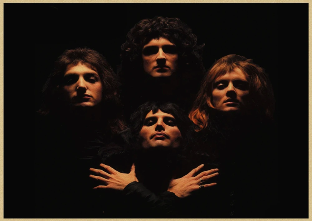 С группой Queen музыкальный крафт Бумага плакат Винтаж печатным рисунком основа декоративная настенная живопись Стикеры