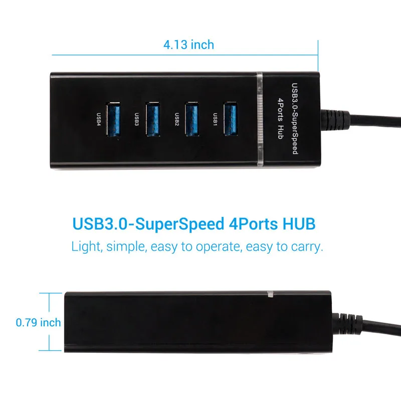 BinFul usb концентратор 3 0 внешний 4 Порты и разъёмы USB Высокоскоростной разветвитель 5
