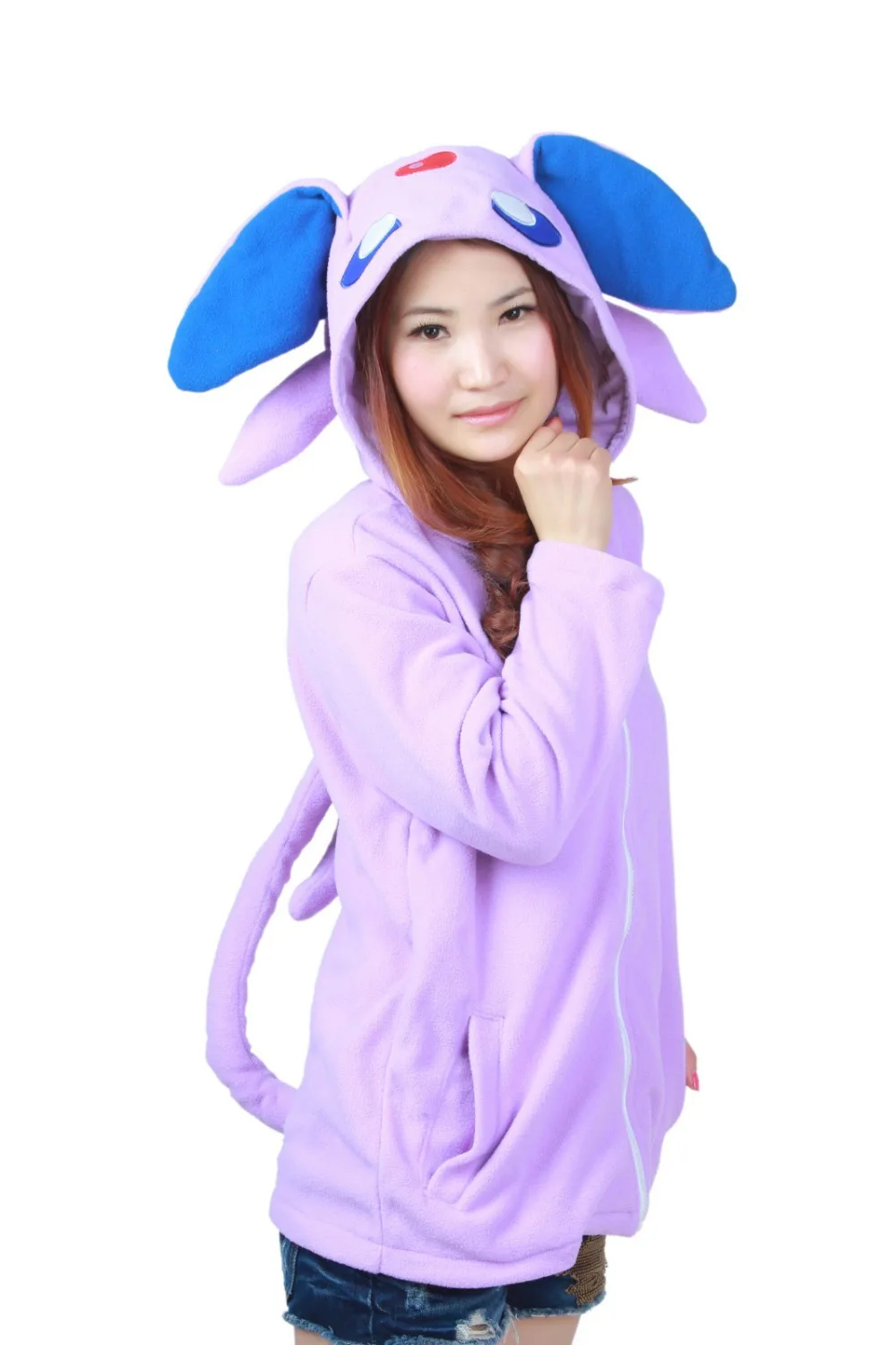 Мультфильм Аниме Покемон худи эспеон флис для женщин мужчин взрослых Косплей