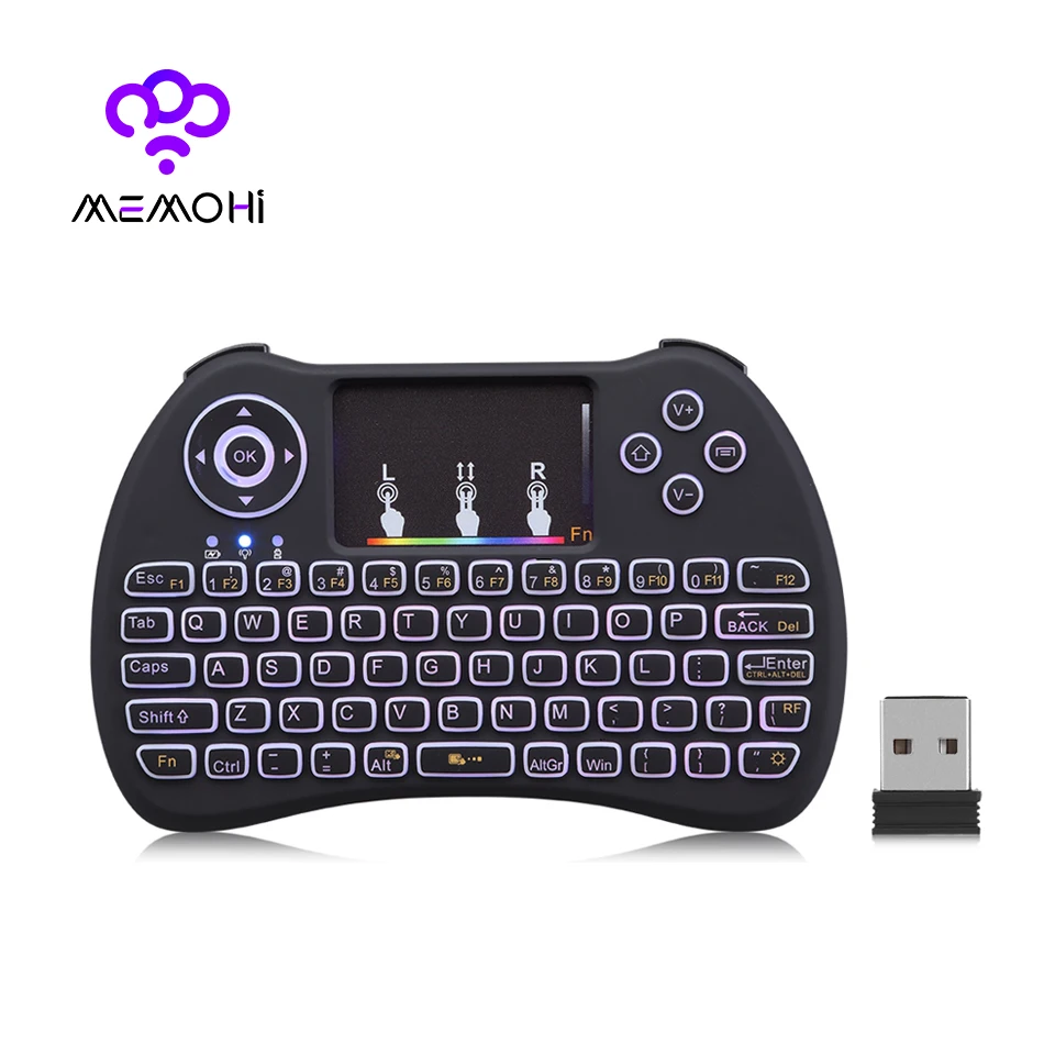 Оригинальный H9 мини Беспроводной Клавиатура 2 4 ГГц Air Мышь с RGB подсветкой