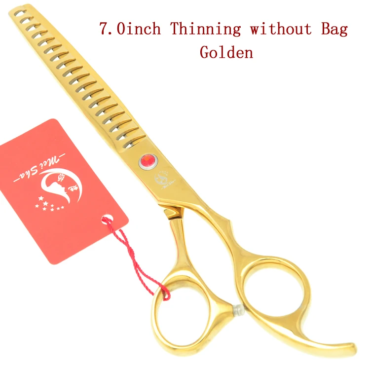 HB0032 Gold no bag Meisha 7," профессиональные ножницы для домашних животных Япония 440c стальные ножницы для собак филировочные ножницы для кошек ножницы для стрижки волос Tesoura HB0031 - Цвет: HB0032 Gold no bag