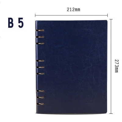 B5 Deep blue A5 A6 новые деловые повседневные ежемесячный планировщик Тетрадь школьные канцелярские личный журнал распорядок дня Журнал Планировщик дневник, записная книжка С ПЕРЕПЛЕТОМ с листьев подарок - Цвет: B5 Deep blue