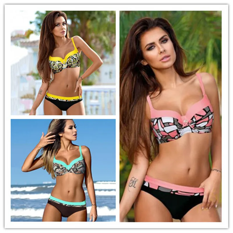 

Sexy Brazilian Bikini Push Up Swimwear Women Swimsuit Female Bathing Suit plus size Beach swim wear