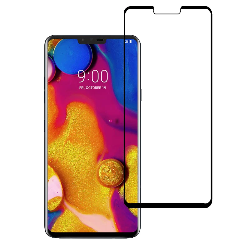Закаленное стекло премиум класса 75 шт./лот 2.5D для LG V40 ThinQ полное покрытие экрана