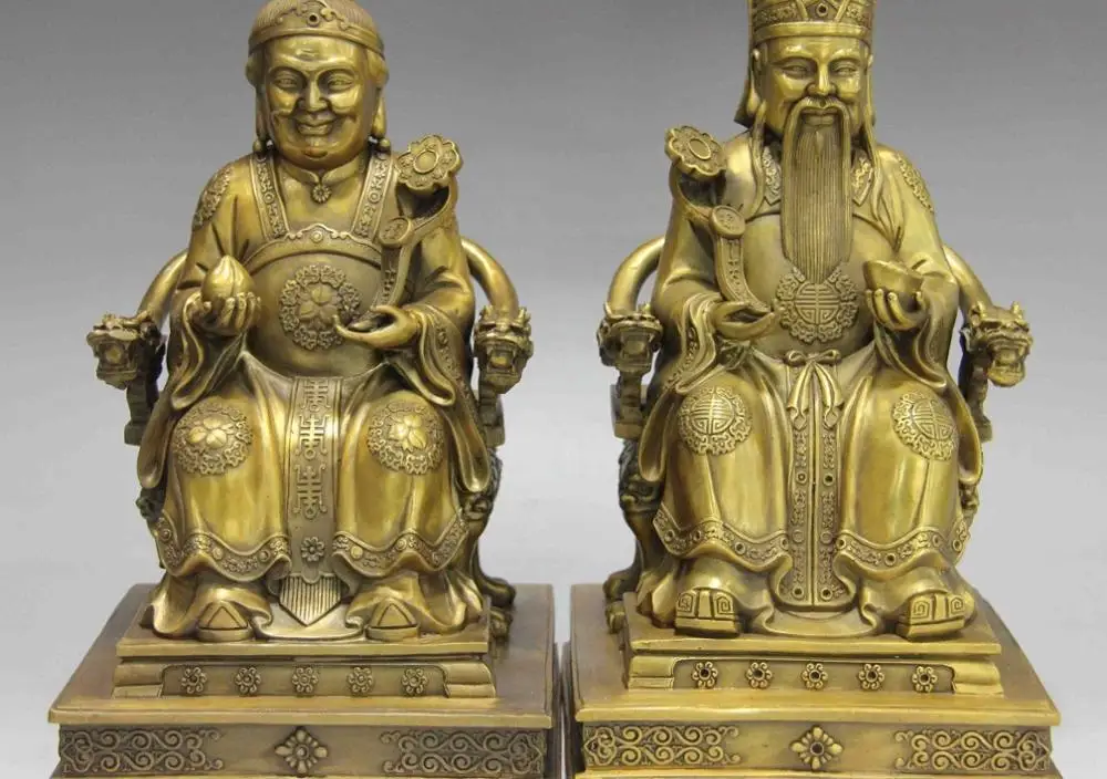 Китайское народное медное сиденье из чистой латуни Tu Depo JI Cong Earth Of God Mother Buddha | Дом и