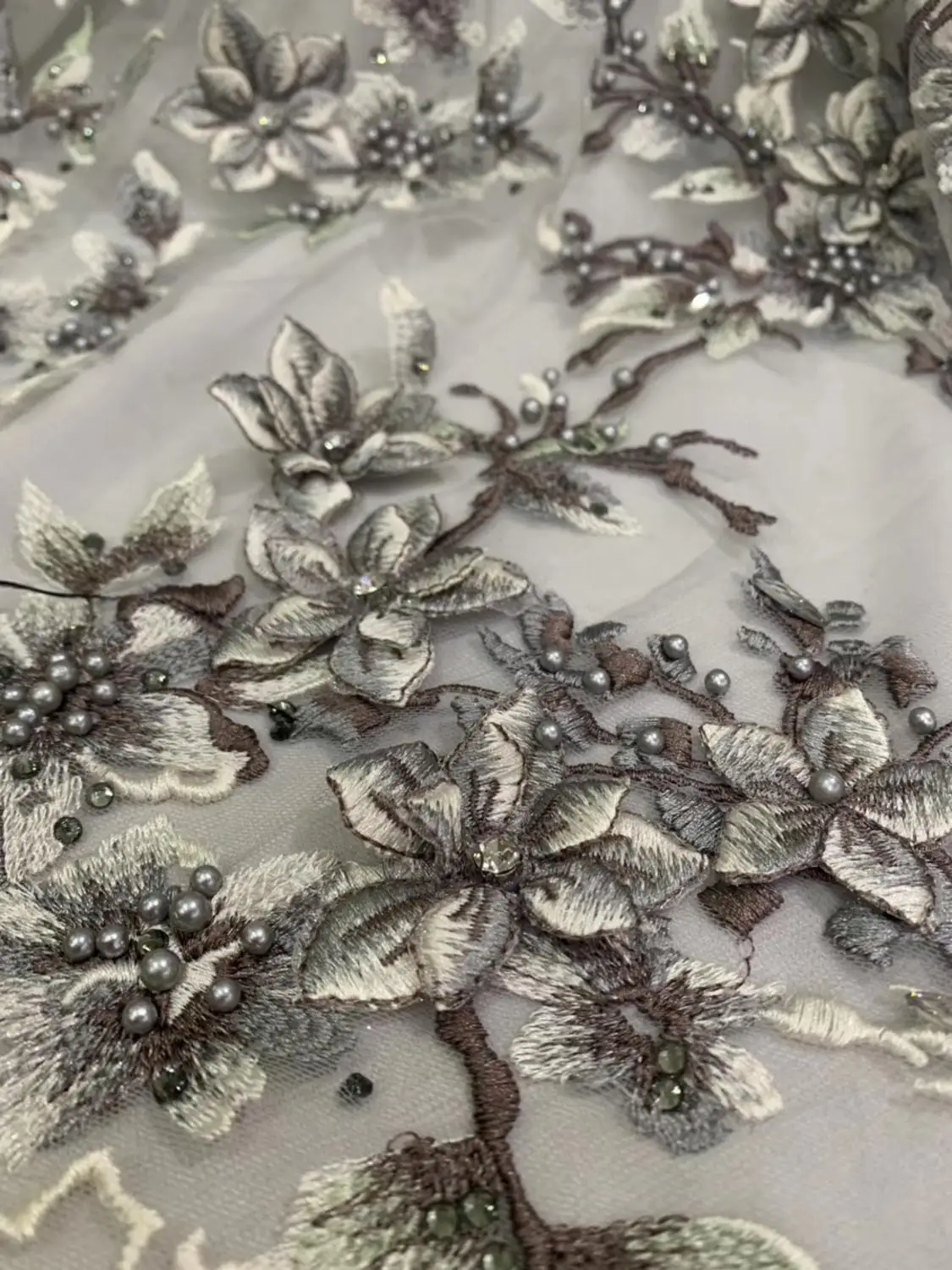 

2019 luxury High Quality embroidered flowers Tulle Lace Fabric African French Lace Fabric For Evening dress VISAJUN151