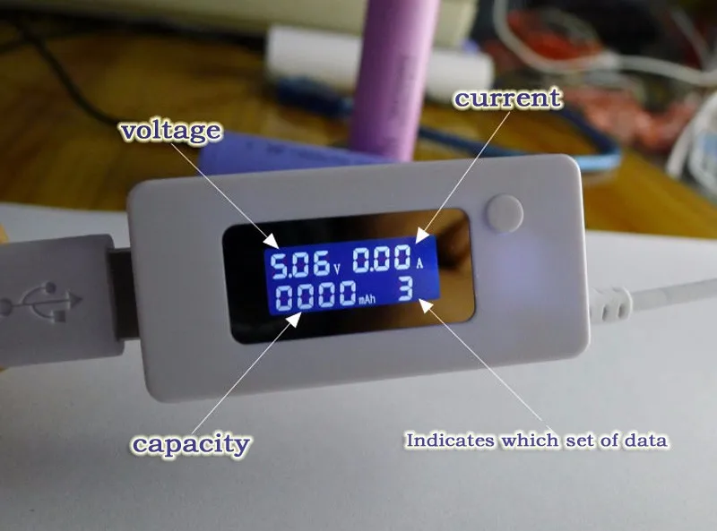 USB ток напряжение простой детектор Mobile Power емкость батареи тестер ЖК-дисплей дисплей с разряда 2A/1A сопротивление нагрузки