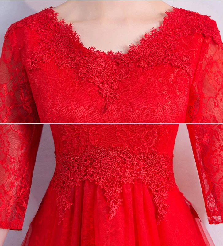 

red Spring Cheongsam Traditional Chinese style Womens Elegant Slim Qipao Party Slim Dress Long Short Robe Vestidos Size S-XXL