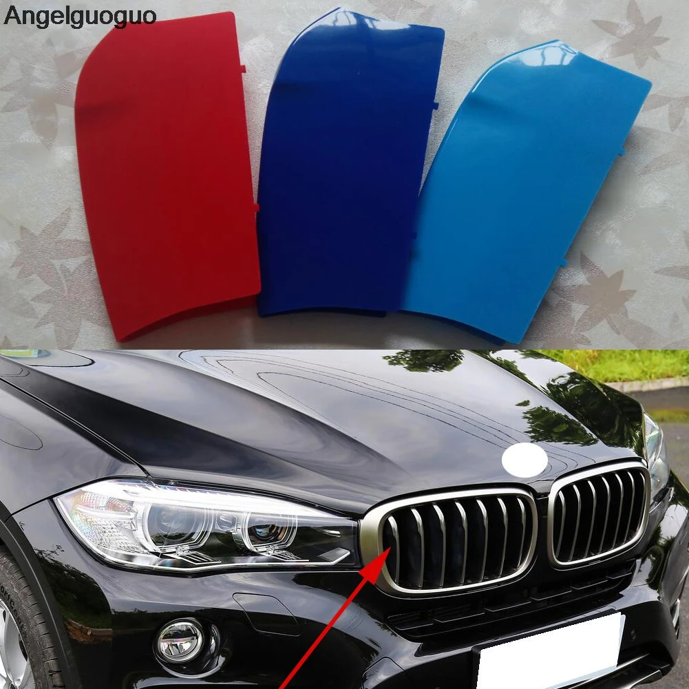 Angelguoguo для 2017 BMW X6 серии автомобилей Передняя решетка отделка Спорт полосы крышку