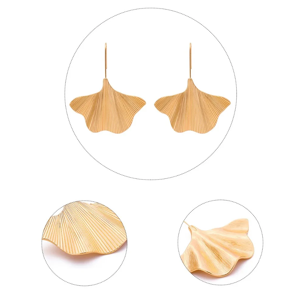 Женские серьги подвески в виде листьев Ginkgo Biloba|Серьги-подвески| |