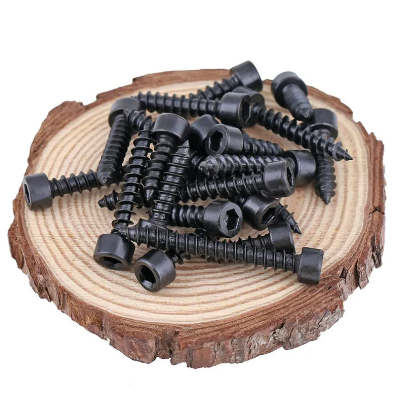 20PCS M2 M2.6 Carbon Steel With Black Hexagon Socket Cap Head Self Tapping Screw Model | Обустройство дома