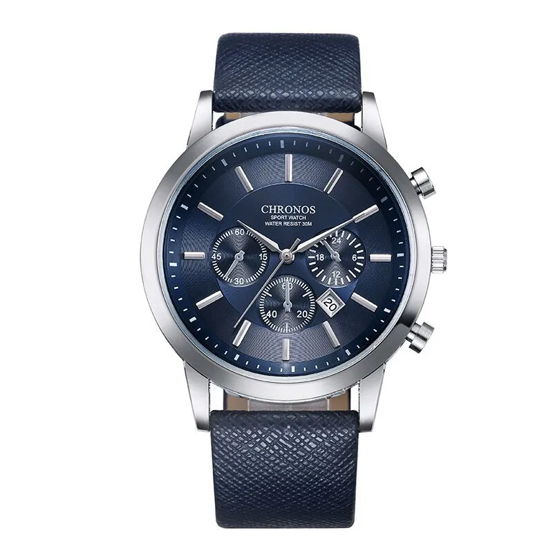 Для мужчин s часы CHRONOS бренд Ultra Slim кварцевые Военная Униформа часы для мужчин водостойкие Дата часы Relogio Masculino Montre Saat для мужчин - Цвет: CH 0401