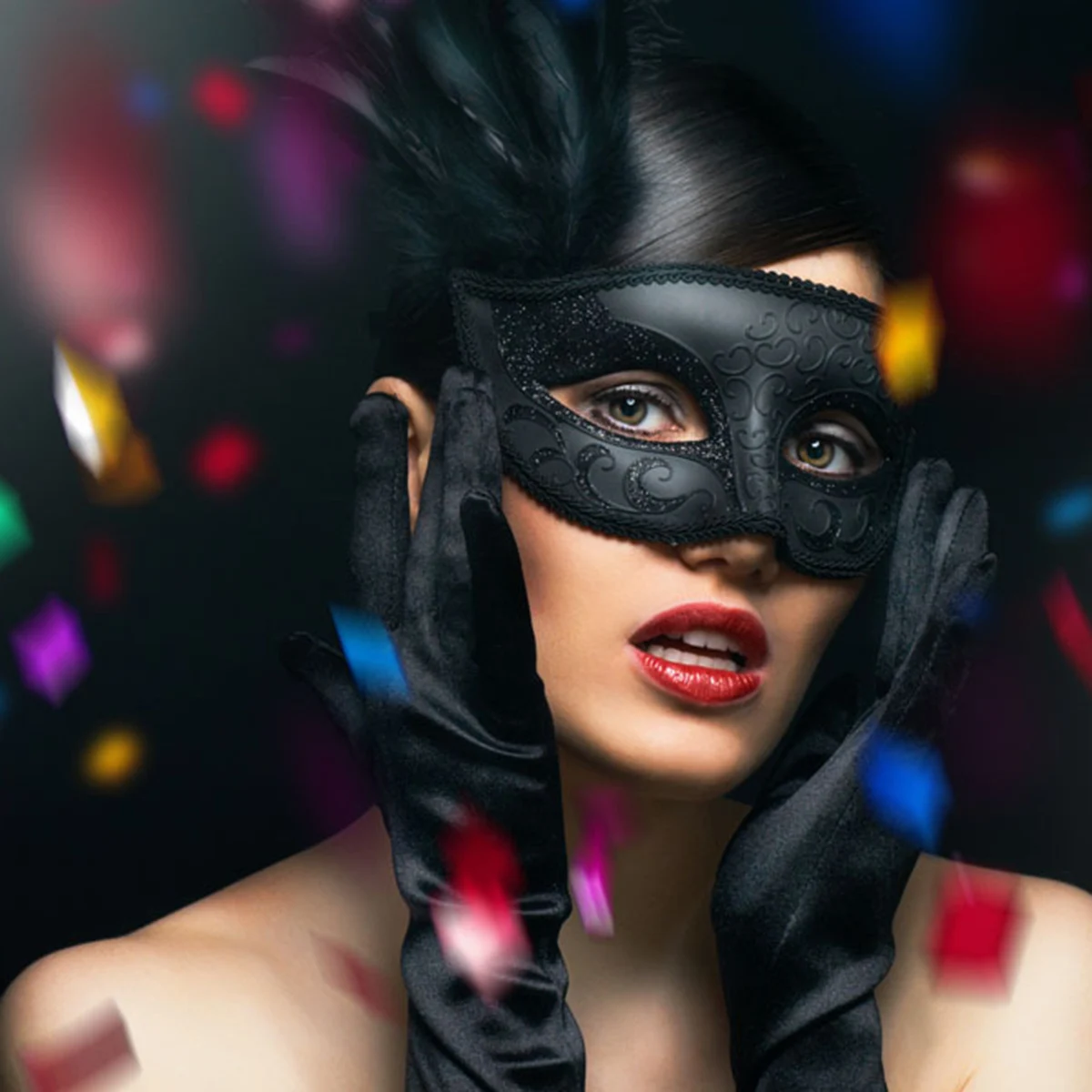 2 шт./лот Маскарадная маска со стразами карнавальный костюм на Хэллоуин кружевная