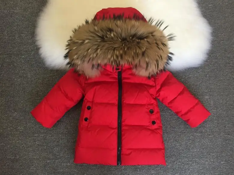 Русская зимняя теплая одежда для маленьких мальчиков длинное пальто девочек