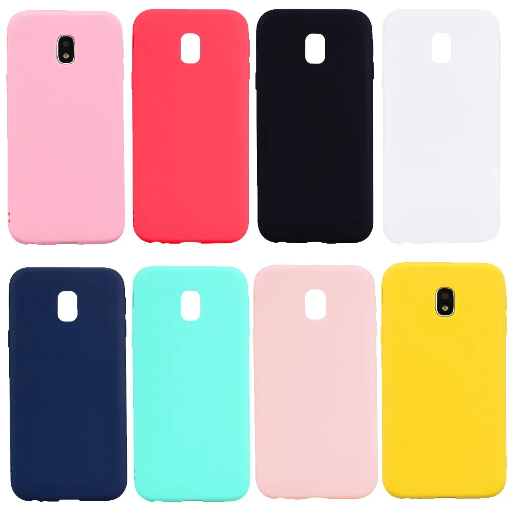 Цветной матовый Силиконовый чехол из ТПУ для Samsung Galaxy J3 J5 J7 A5 A3 A7 2016 2017 J4 J6 A8 A6 2018 J530