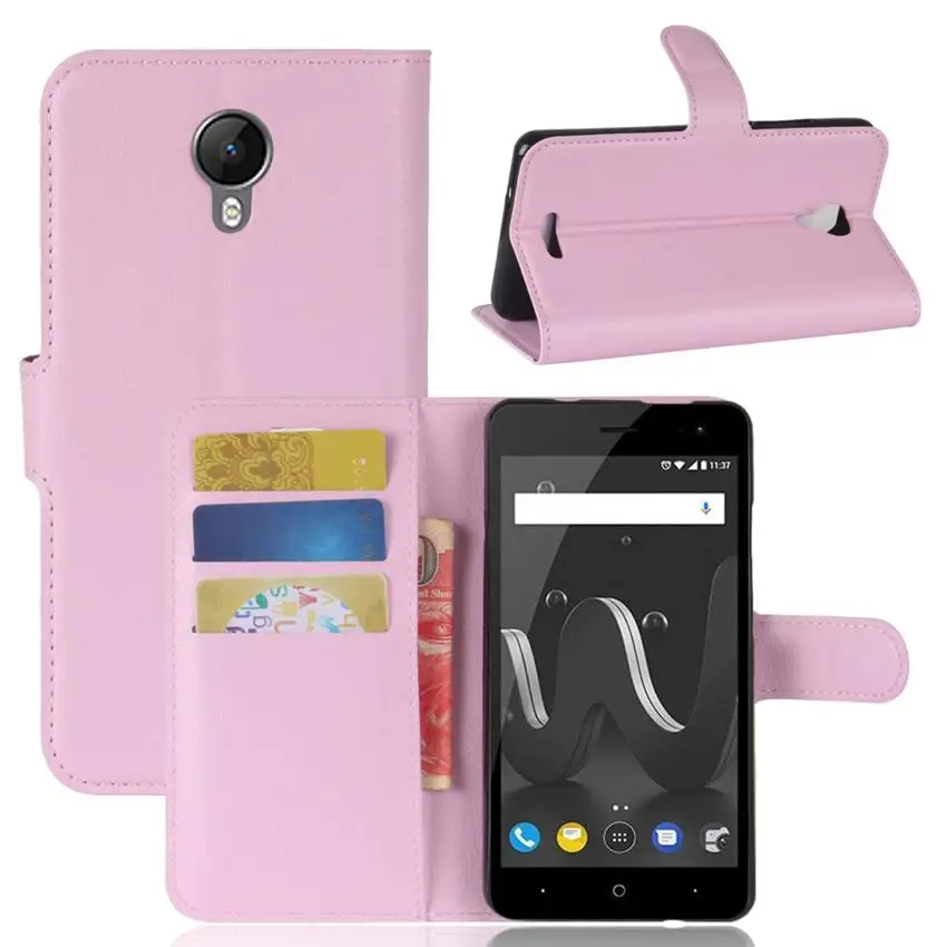 Чехол для телефона Wiko Jerry 2 кожаный откидной Для 5 0 дюйма Jerry2 с подставкой кошелек