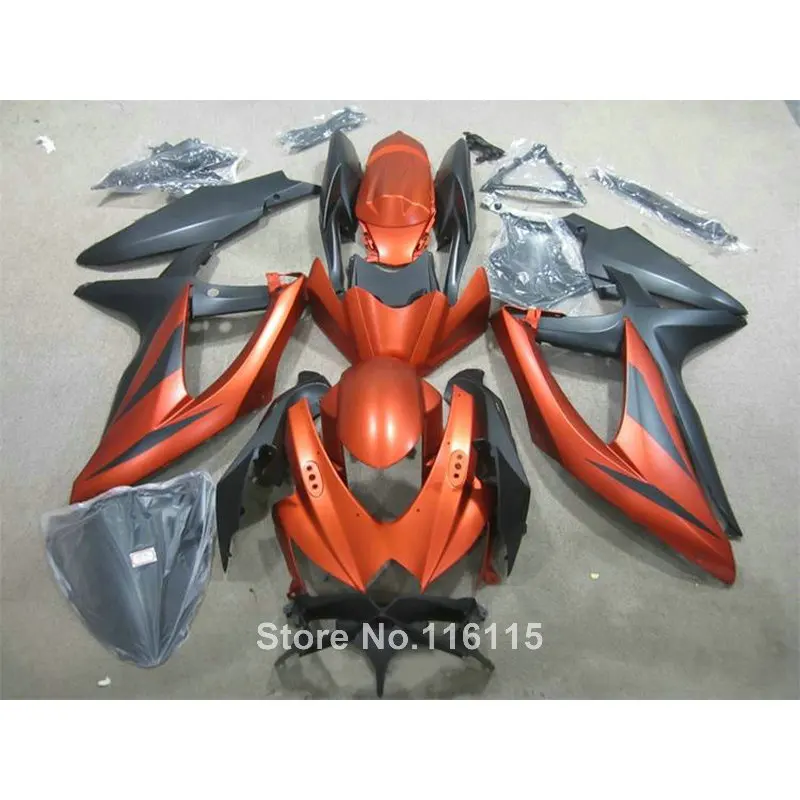 

Высококачественный Инжекционный обтекатель для SUZUKI K8 GSXR 600 700 2008 2009 2010 GSXR600 GSXR750 08 09 10 матовый черный коричневый Обтекатели L