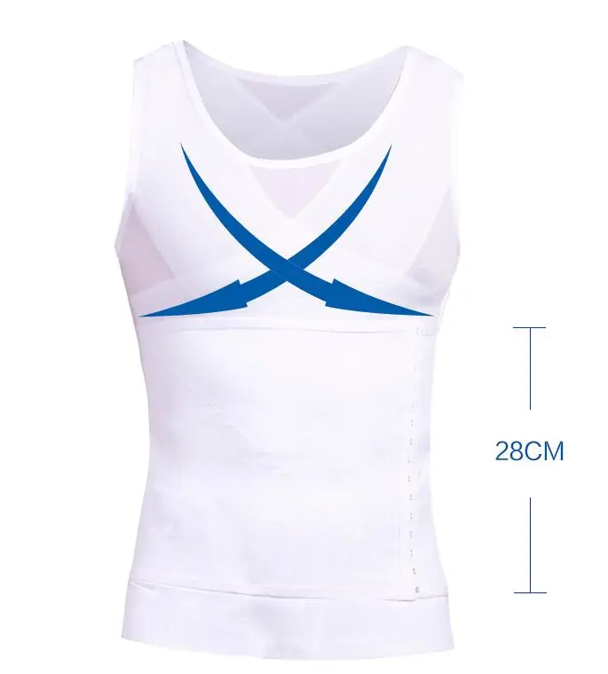 

PRAYGER Men Slimming Body Shaper Undershirt Compression Sculpting Body Girdles Vest Tummy Trimmer Waist Control Tops