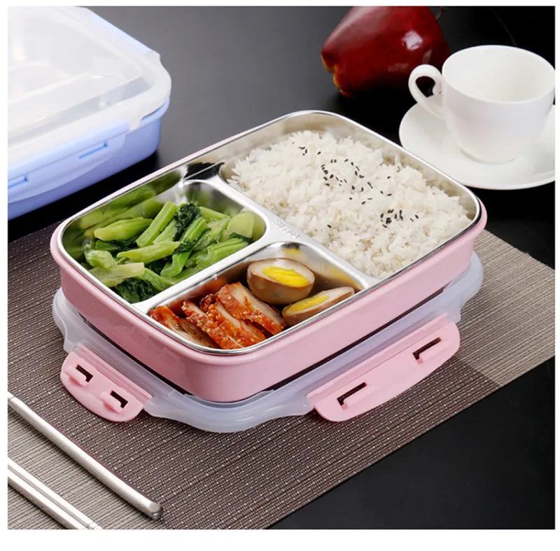 EPASUN с подогревом Bento Box из нержавеющей стали контейнер для еды Ланч-бокс для детей школы переносной духовой шкаф тепловой с отсеком
