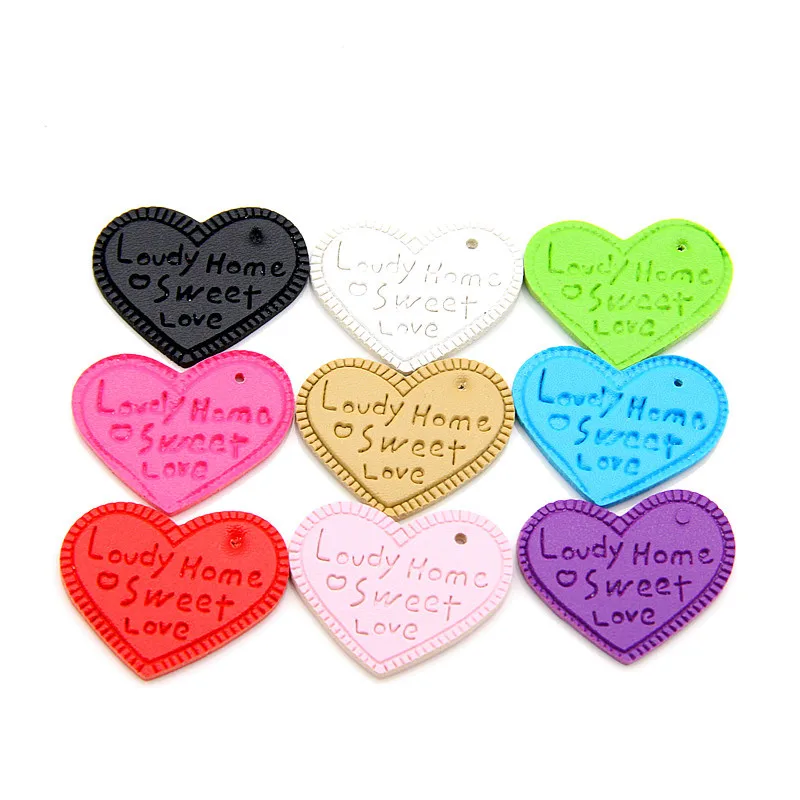 Яркие кожаные этикетки для одежды ручной работы 15 шт. ярлыки из искусственной