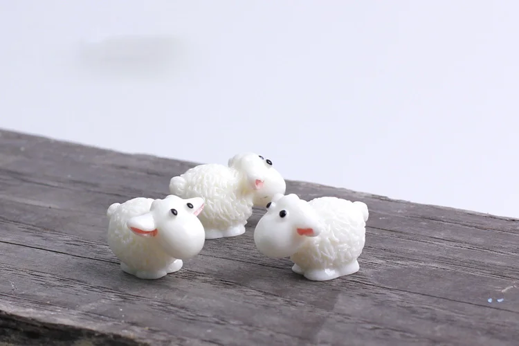 5 шт./лот Kawaii Мини Овцы животные миниатюрные фигурки домашний декоративный