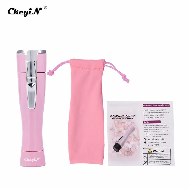 

No Pain Electric Lady Shaver Mini Portable Facial Hair Remover Women Epilator Underarm Leg Bikini Hair Trimmer + Extra Head 31