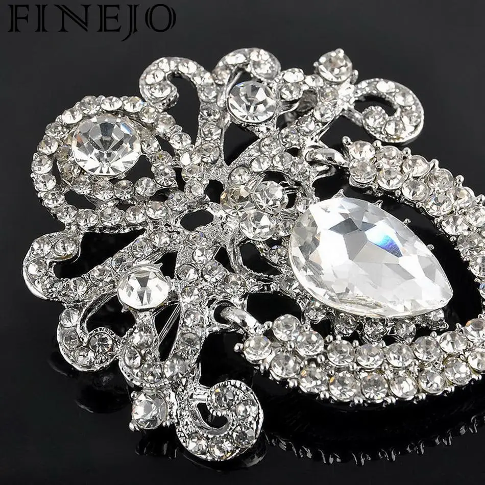 FINEJO 1 шт. модные броши для женщин очаровательные аксессуары со стразами Свадебные
