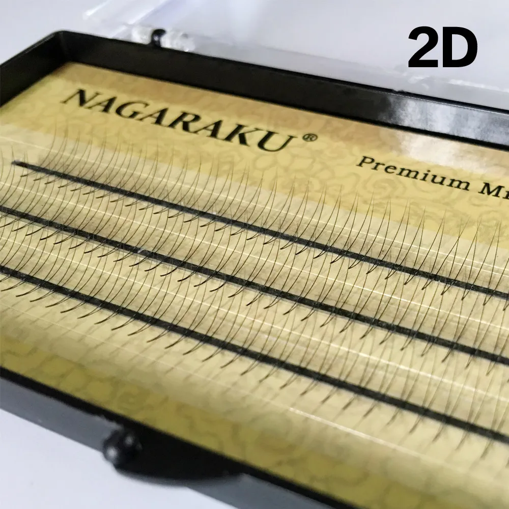Накладные ресницы NAGARAKU 2D-6D индивидуальные искусственные для наращивания