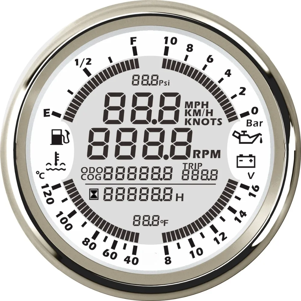 Новый многофункциональный измеритель температуры воды 6 в 1 GPS Спидометр тахометр
