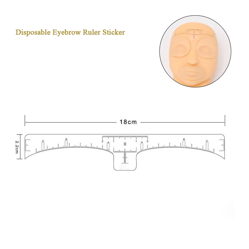 

10 шт постоянных Косметика одноразовые бровей форма линейки наклейки точное измерение шаблон Инструмент Микро лезвия аксессуары